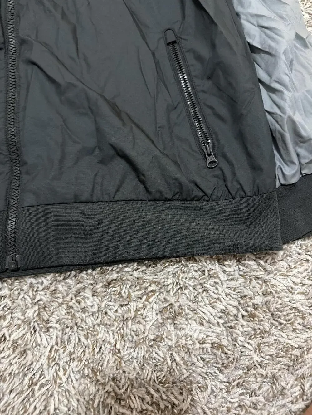 Nike Kids Boys XL Windbreaker Jacket Black Blue Gray